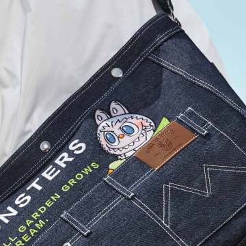 THE MONSTERS FALL IN WILD SERIES-Denim Messenger Bag