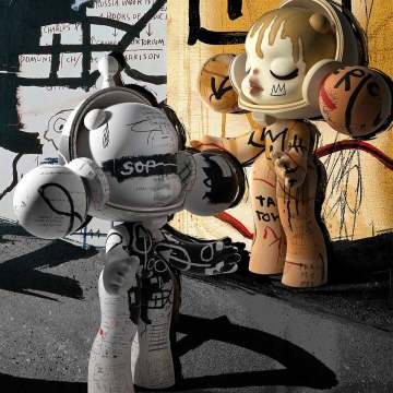 MEGA α SKULLPANDA 400% JEAN-MICHEL BASQUIAT