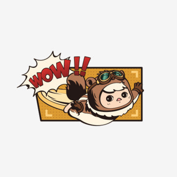 Pucky Flying Babies Badge
